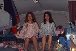 Ashley and Samantha morning in camper-sm.jpg (4547 bytes)